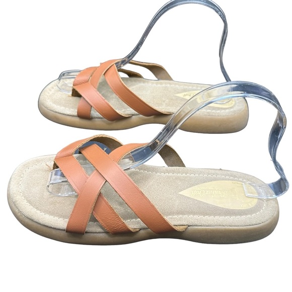 Leather Craft Women’s Toni Slides Brown Size 9 - Picture 3 of 14